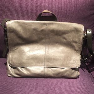 Men’s Distressed Leather Coach Messenger Bag